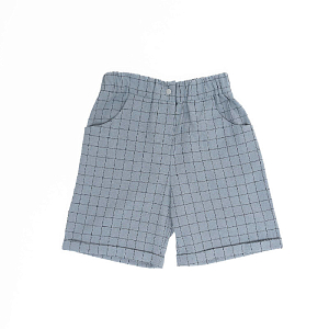 Костюм Nicletta, шорты и рубашка, серый в клетку